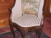 The client owned a vintage tapestry which, combined with a subtle stripe, makes a showpiece
