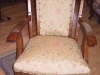 Beautiful wood and beautiful fabric made this piece a highlight of the room