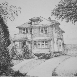 A vintage home near Milwaukee, Wisconsin.